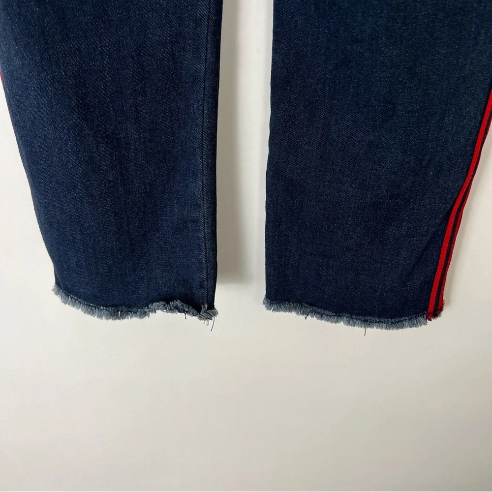 Peter Nygard Luxe Denim capri 360° / 4-way stretch jeans red stripes sid… - Picture 4 of 6